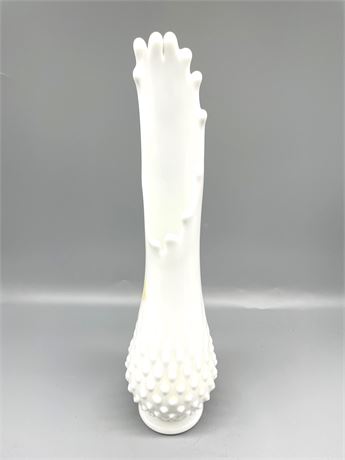 Fenton Milk Glass Swung Vase