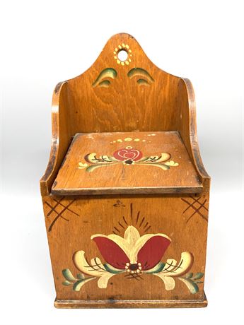 Antique Wooden Salt Box
