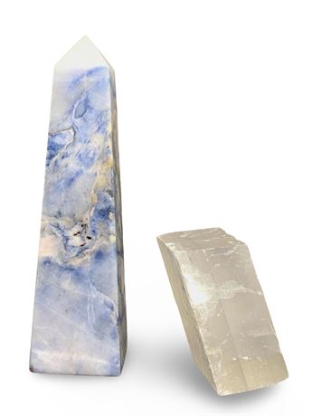 Afghanite Tower and Large Optical Calcite
