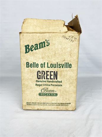 Belle of Louisville Jim Beam Decanter Bottle - Green