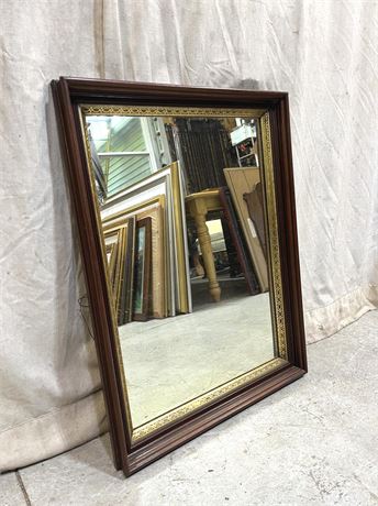 Antique Wood Wall Mirror