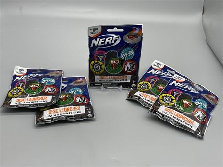 Five (5) Nerf Disc Launchers