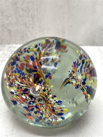 Art Glass Round Paperweight