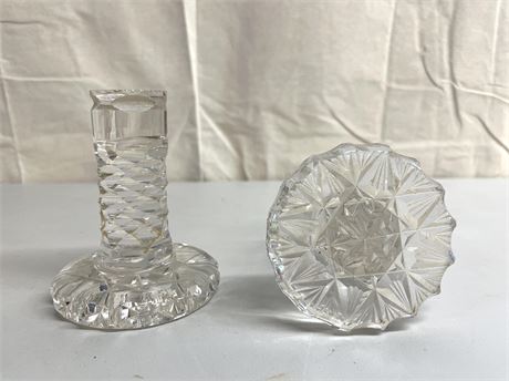 Antique Cut Glass Tiebacks