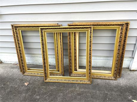 Three (3) Matching Wood Frames