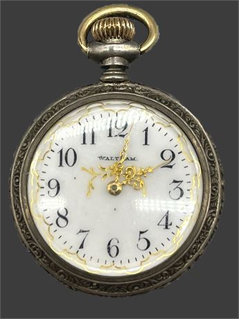 Antique Silver Waltham Pocket Watch
