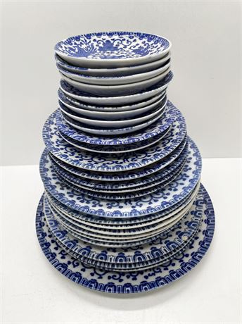 Blue and White Phoenix Plates
