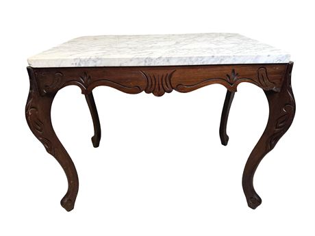 Antique Marble Top Side Table