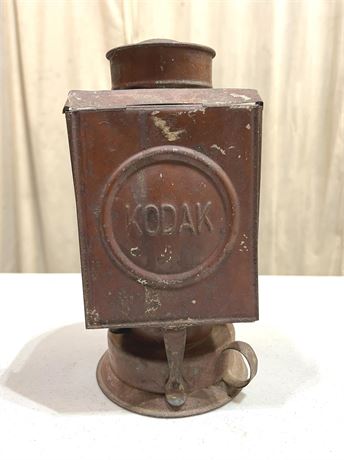 Antique Kodak Kerosene Lamp