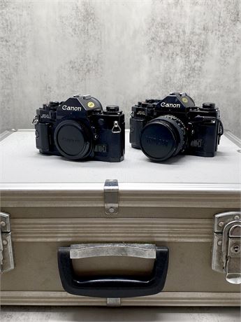 Vintage Canon 35mm A-1 Cameras