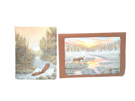 Charlie Wood Original Paintings on Board