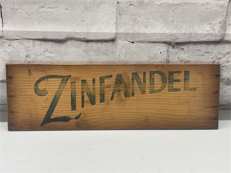 Zinfandel Wood Sign