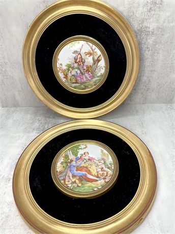 B&S Creations Framed Porcelain Medallions