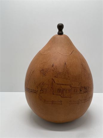 Hand Carved Gourd