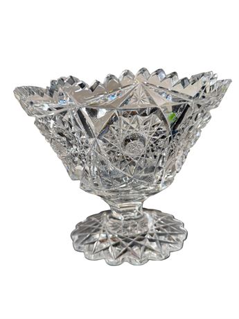 Pressed Glass Footed Compote Bowl
