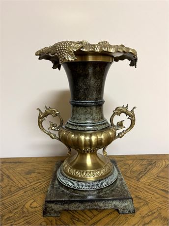 Frederick Cooper Brass Trophy Urn Candle Holder