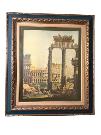 Capriccio with the Colosseum Berndaro Bellotto Lithograph Print