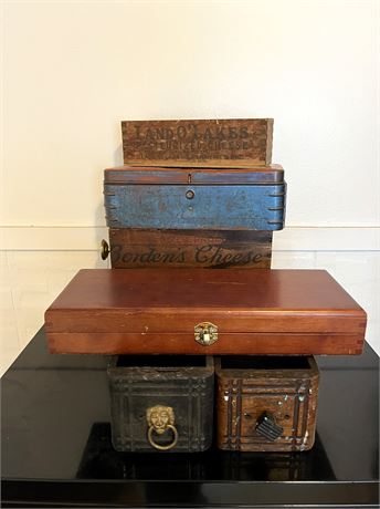 Assorted Decorative Wood and Storage Boxes