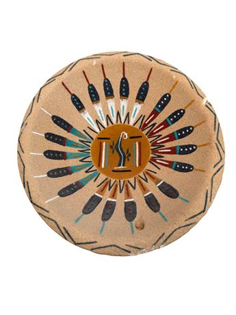 Ernest Hunt Navajo Sand Painting Bowl