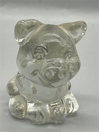 Vintage Goebel Clear Glass Pig