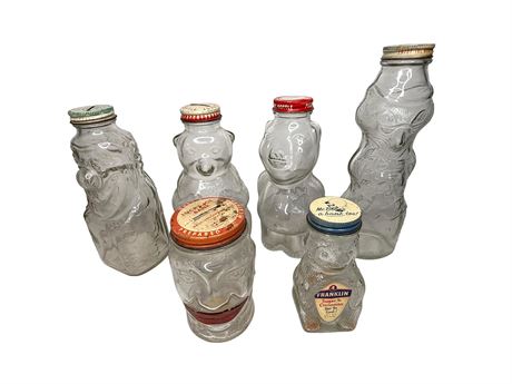 Vintage Glass Figural Banks