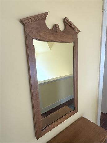 Tell City Curly Maple Arch Top Wall Mirror