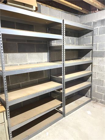 Two (2) Metal Shelves