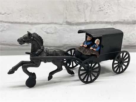 Cast Metal Amish Buggy