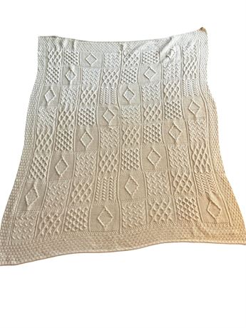 Aran Crafts Ireland 100% Merino Wool Blanket
