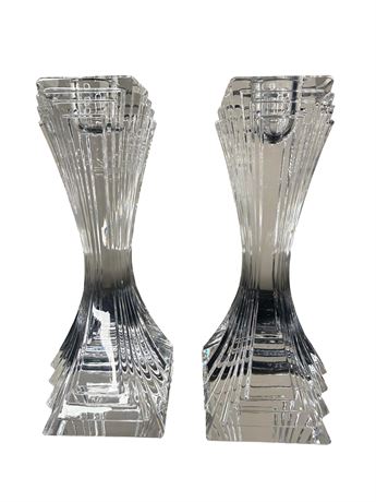 Mikasa City Lights Crystal Candle Holders