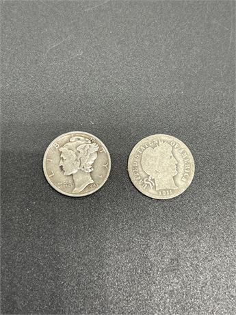 1943 and 1911 Dimes
