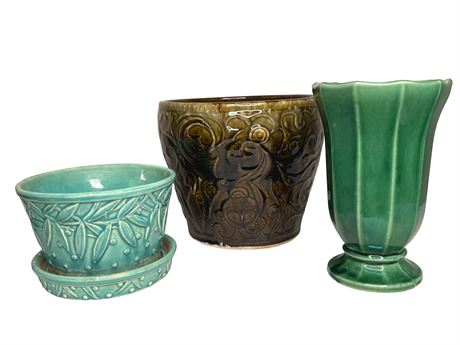 Roseville and McCoy Pottery Planters