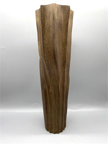 17" Tall Hand Carved Vase