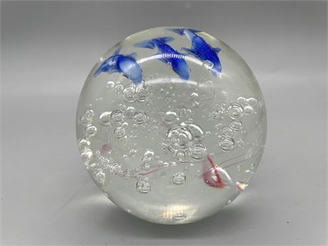 Dolphin Glass Paperweight