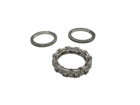 Sterling Silver Rings Size 8-8.5