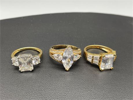 Sterling Silver Gold Tone Rings
