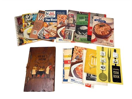 1941 "Here's How" Book on Mixing Drinks w/ Other Cook Books