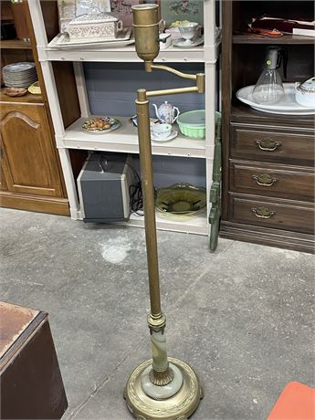 Marble and Brass Floor Lamp