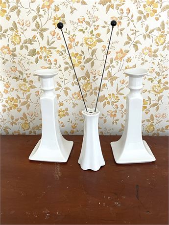 Candlesticks and Hairpin Holder
