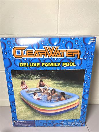 NIB Clear Water Deluxe Family Pool