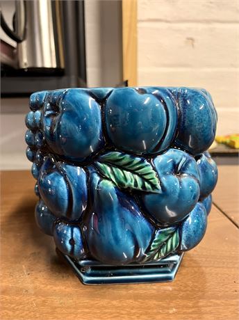 Incarco Blue Ceramic Fruit Bowl
