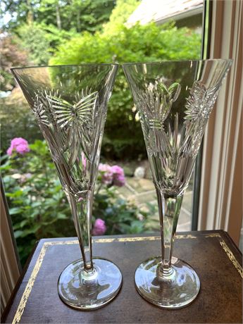 Wateford Crystal Millenium Series Champagne Flutes