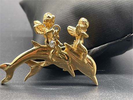 Dolphins and Angels Pin