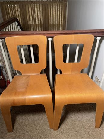 Pair of Thaden - Jordan Bent Plywood Side Chairs