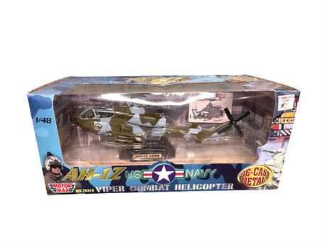 Motormax AH-1Z Viper Combat Diecast Model Helicopter