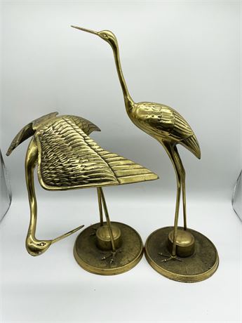 1940s Brass Cranes
