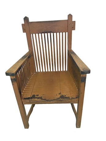 Arts and Crafts Mission Style Spindle Armchair