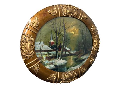 Hallen & Weiner Antique Winter Scene Print