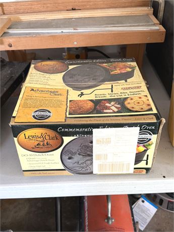 Lewis and Clark Cast Iron Footed Dutch Oven