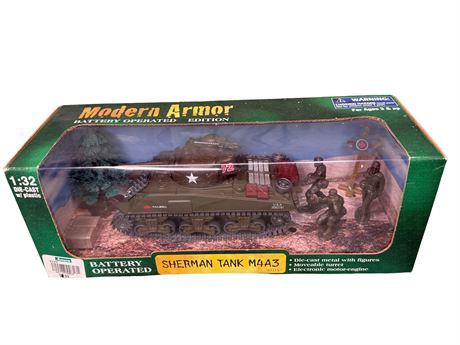 NewRay Modern Armor 1:32 Scale Sherman Tank M4A3 Diecast Toy
